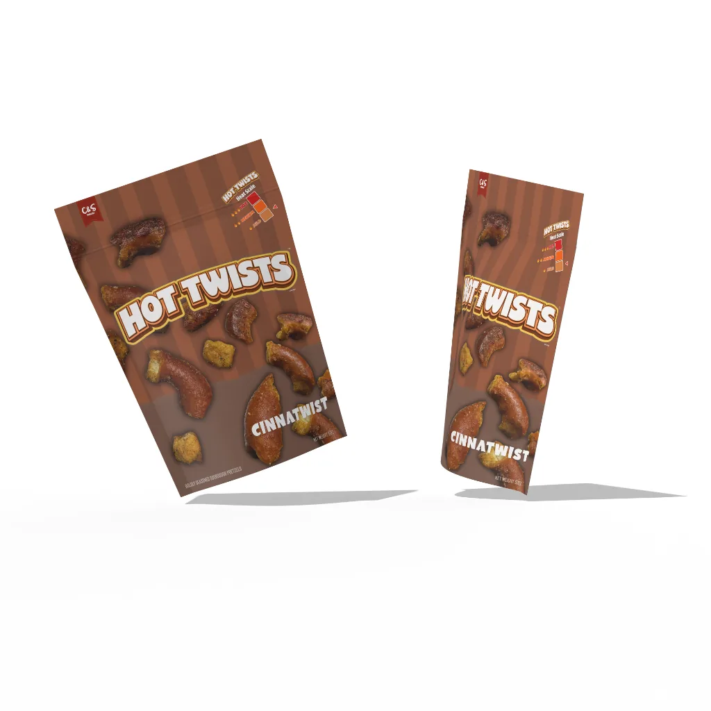 Hot Twists Cinnatwist Seasoned Sourdough Pretzels, 5 oz bag
